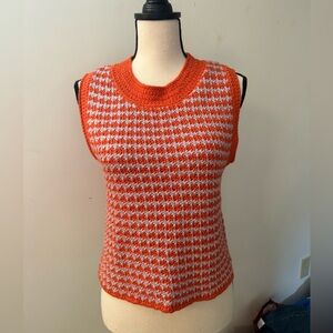 Zara Orange Crochet Knit Top